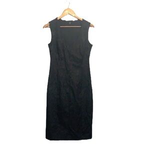 T Tahari Black Sleeveless Classic Cocktail Dress Midi Witchy Classic LBD Size 6